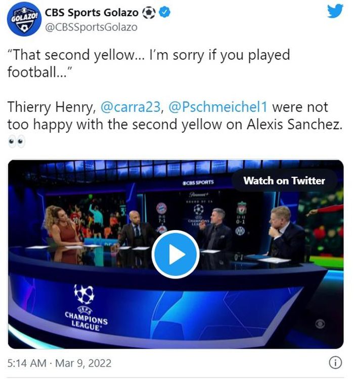 Các cựu danh thủ Thierry Henry, Peter Schmeichel và Jamie Carrgher tiếc cho Sanchez