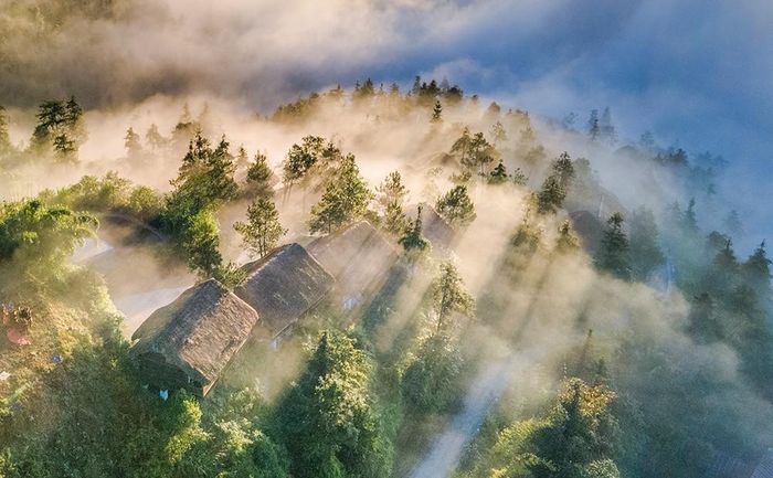 Ánh nắng bắt đầu chiếu xiên, khiến không gian bừng sáng.
