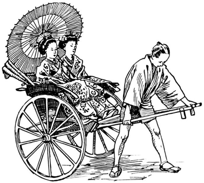 Chiếc rickshaw ở Nhật Bản