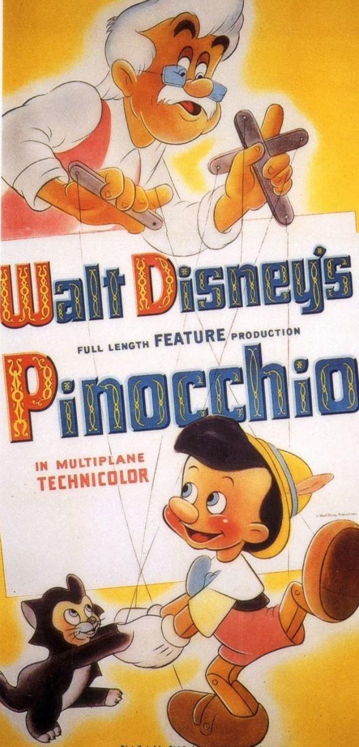 Áp phích phim hoạt hình kinh điển "Pinocchio" của Disney