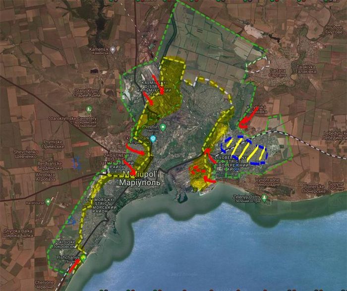 Lực lượng Ukraine đang bị dồn ép vào trung tâm Mariupol.