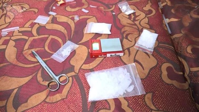 Tang vật mà Công an thu giữ được trong chuyên án. Ảnh: Công an Bình Định. 