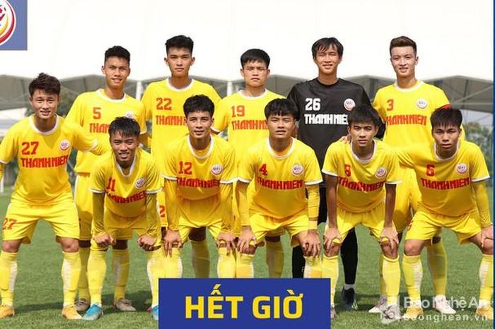 Đội hình U19 SLNA tham dự giải U19 quốc gia 2022. Ảnh: PV