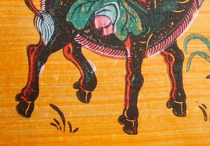 Nét gợi khối chân trâu trong nắng chiều