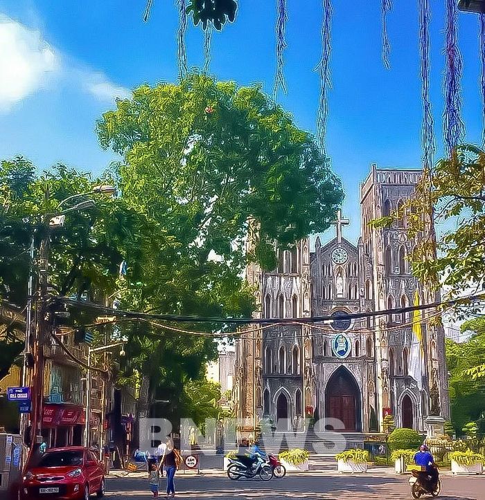 Nhà thờ lớn Hà Nội là một trong 7 nhà thờ lớn nhất Thủ đô. Ảnh: Đức Hạnh/BNEWS/TTXVN