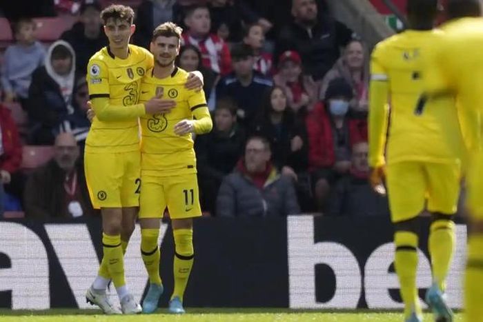 Cặp đôi người Đức - Havertz và Werner cùng nhau lập công
