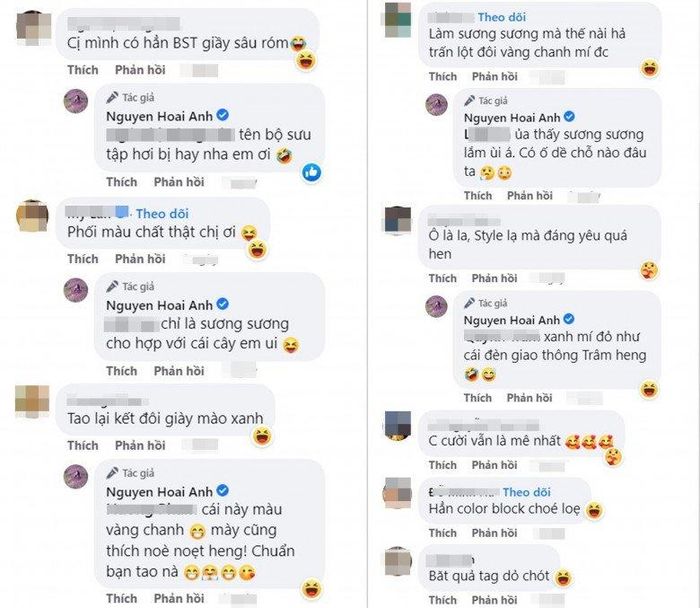 Bạn của cô còn có ý đồ muốn "trấn lột đôi giày vàng chanh" dưới chân cô nàng vì quá đặc sắc.