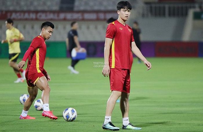 Hoàng Đức có thể vẫn đá chính trong trận giao hữu với U20 Hàn Quốc. Ảnh: Hoàng Linh