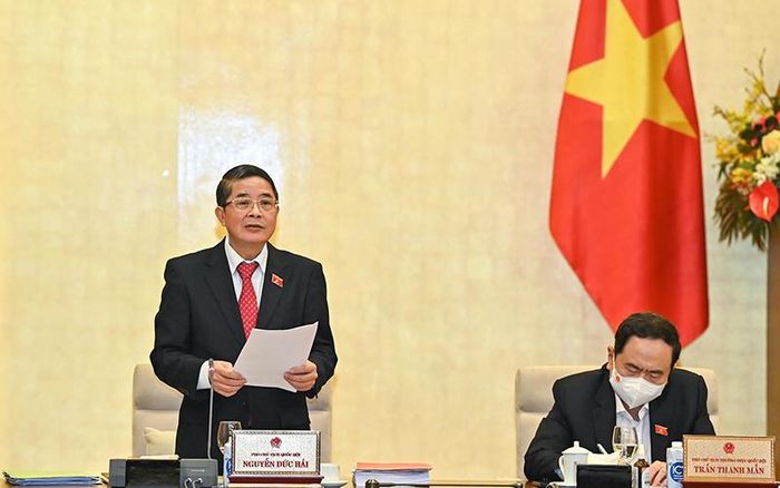 Phó Chủ tịch Quốc hội Nguyễn Đức Hải kết luận nội dung thảo luận tại phiên họp. (Ảnh: Duy Linh)