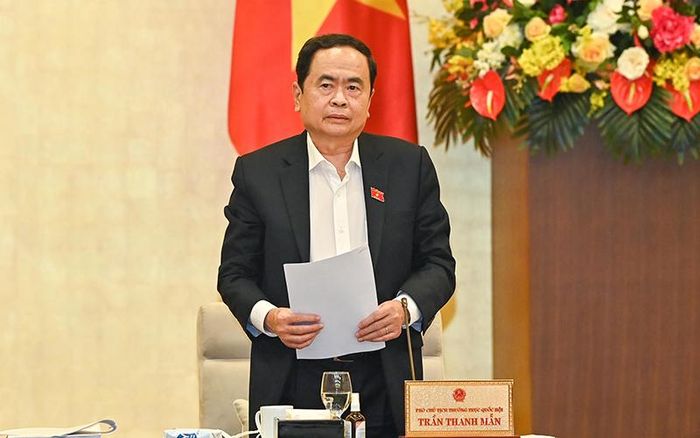 Phó Chủ tịch Thường trực Quốc hội Trần Thanh Mẫn phát biểu ý kiến tại phiên họp. (Ảnh: Duy Linh)