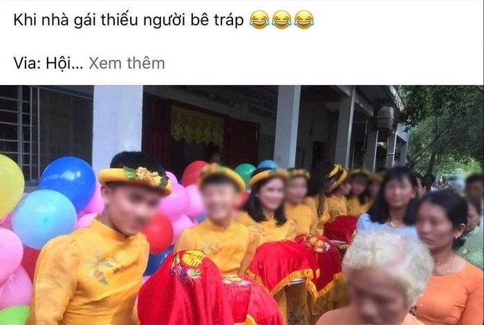 Tráp lễ còn chưa đến nhà gái, chưa thắp hương gia tiên đã bị rỗng bên trong, phía chú rể đôi khi sẽ bị mang tiếng “oan” mặc dù lỗi chẳng phải do mình gây ra.