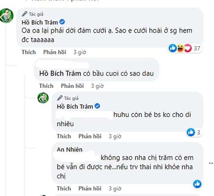 Hồ Bích Trâm cho biết sẽ dời tiệc cưới tại TP HCM.