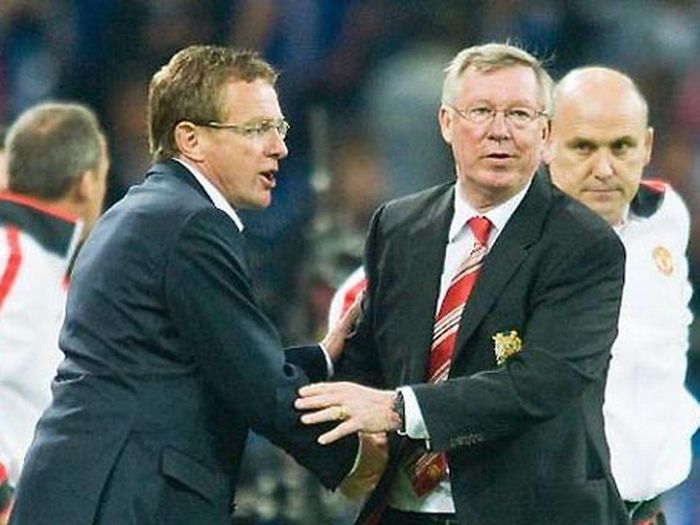 Rangnick từng đối đầu với Sir Alex