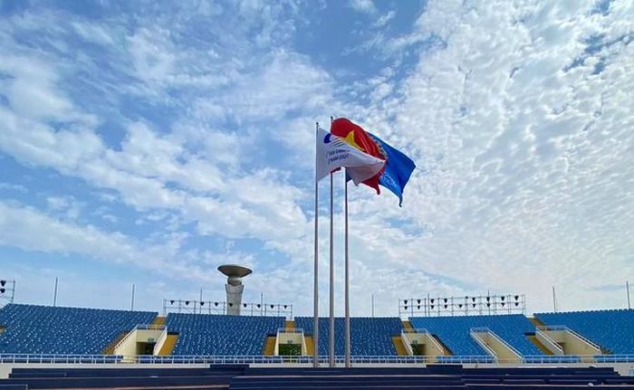 Khu vực sân khấu tại sân vận động Mỹ Đình