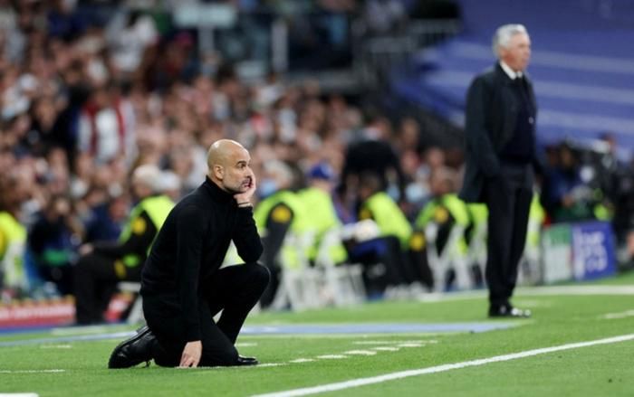 Man City của Pep Guardiola vẫn là “Man xì-tin” ở Champions League. Ảnh: Reuters.