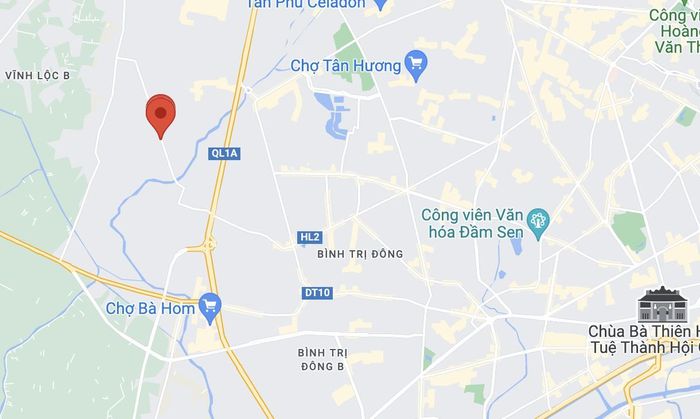  Vụ tai nạn xảy ra trên đường Liên Ấp 1-2-3, huyện Bình Chánh. Ảnh: Google Maps. 