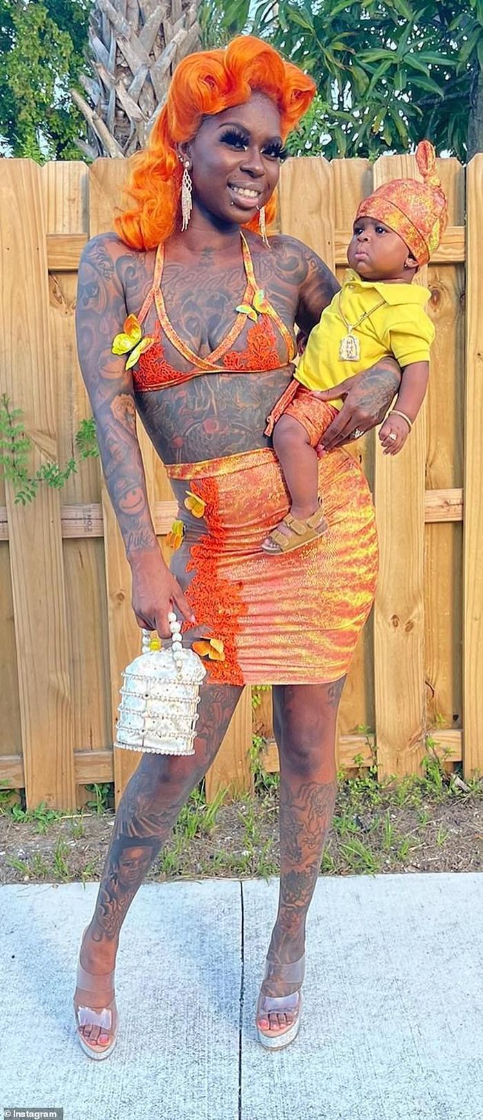 Cô Shamekia Morris và con trai Trylin.