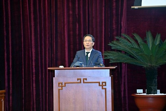 Ủy viên Bộ Chính trị, Trưởng Ban Kinh tế Trung ương Trần Tuấn Anh phát biểu tại Hội nghị.