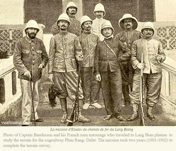 Đoàn khảo sát quân và dân sự để xây dựng đường sắt lên cao nguyên Langbian 1901-1902