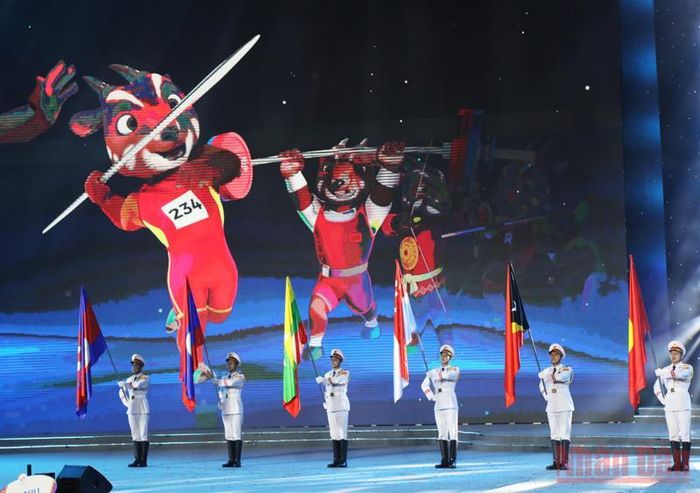 11 tiêu binh cầm cờ các nước tham dự SEA Games 31