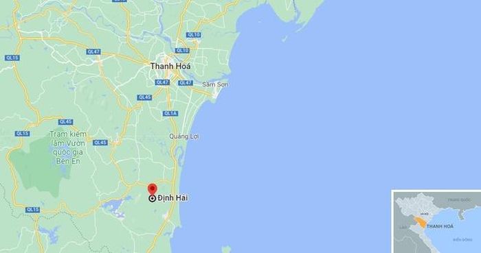  Xã Định Hải, nơi xảy ra vụ việc. Ảnh: Google Maps. 
