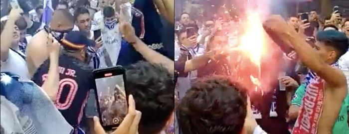Thậm chí, một số fan còn đi xa hơn khi thực hiện hành động đốt áo đấu của Mbappe. CĐV Real có lý do tức giận bởi tiền đạo 23 tuổi từ chối cập bến Santiago Bernabeu.