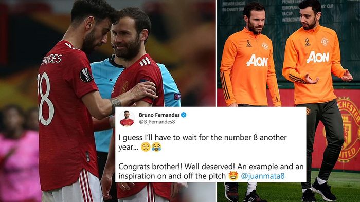 Bruno Fernandes khả năng sẽ nhận áo đấu số 8 cho Juan Mata để lại