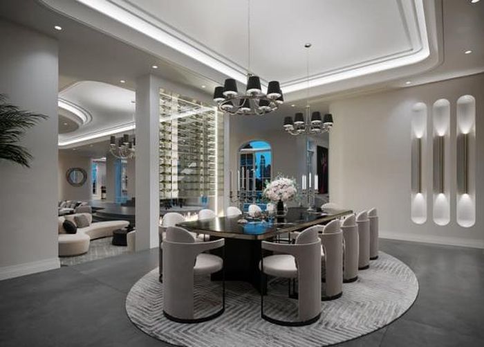 Khu vực bàn ăn hiện đại.