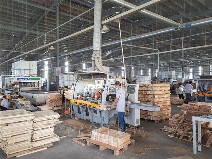 Sản xuất hàng xuất khẩu tại Công ty TNHH MTV Triệu Phú Lộc (Bình Dương). Ảnh minh họa: TTXVN