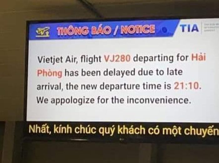Thông báo của Vietjet về chuyến bay bị delay