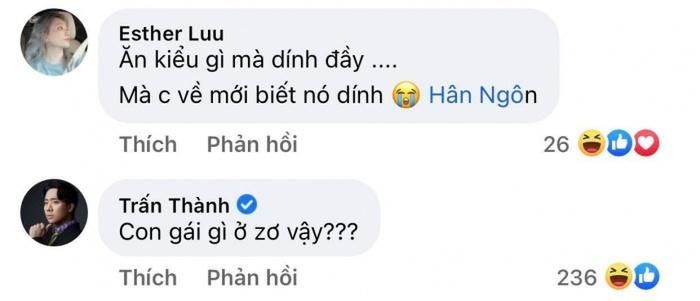 Bình luận của Trấn Thành nhanh chóng được netizen "thả haha" không ngớt. 