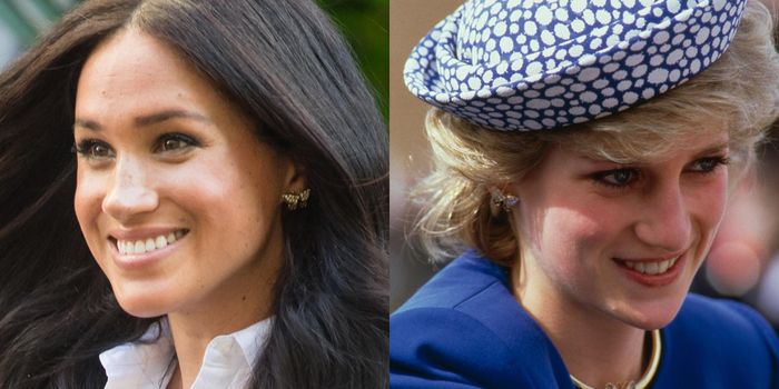  Hoàng tử Harry đã lấy từ bộ sưu tập của Công nương Diana đôi bông tai hình bướm kim cương làm quà tặng Meghan Markle. Nó trị giá 10.000 USD. Công nương Diana lần đầu tiên đeo hoa tai vào năm 1986 trong chuyến công du Canada. Meghan đã đeo đôi này một ngày sau khi thông báo mang thai lần đầu, để tỏ lòng thành kính với mẹ chồng quá cố. Ảnh: Today. 