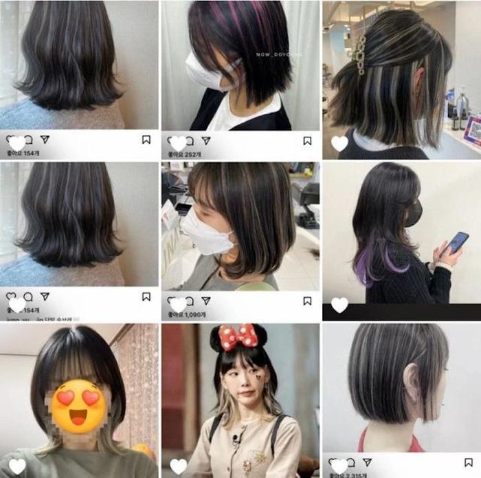  Tóc được cắt tỉa cá tính rồi nhuộm gáy được tìm kiếm nhiều tại Hàn Quốc. Ảnh: the qoo. 