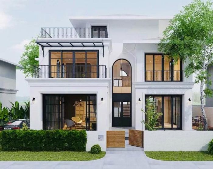 Các hình khối như vuông, chữ nhật, tam giác,… kết hợp với các chất liệu hiện đại mang lại cảm giác mới mẻ.