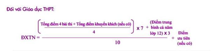 Cách tính điểm thi tốt nghiệp THPT đối với giáo dục THPT