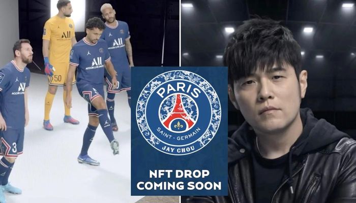 Châu Kiệt Luân và các ngôi sao PSG trong quảng cáo cho NFT của đội bóng