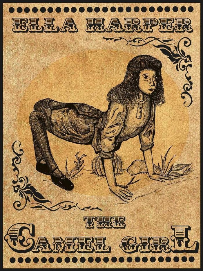 Tờ quảng cáo “cô gái lạc đà” của rạp xiếc.