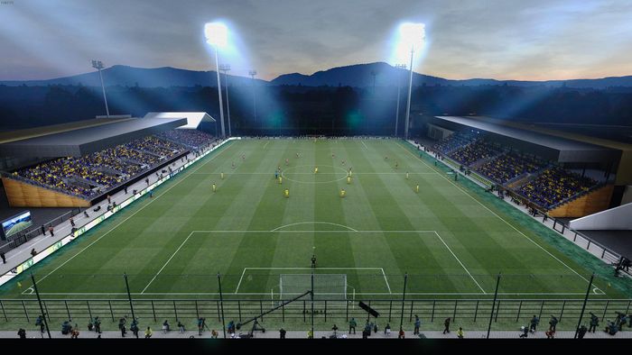 Đây cũng là sân vận động nhỏ nhất trong giai đoạn 2021–2022 Ligue 2. Ảnh: PES Modding