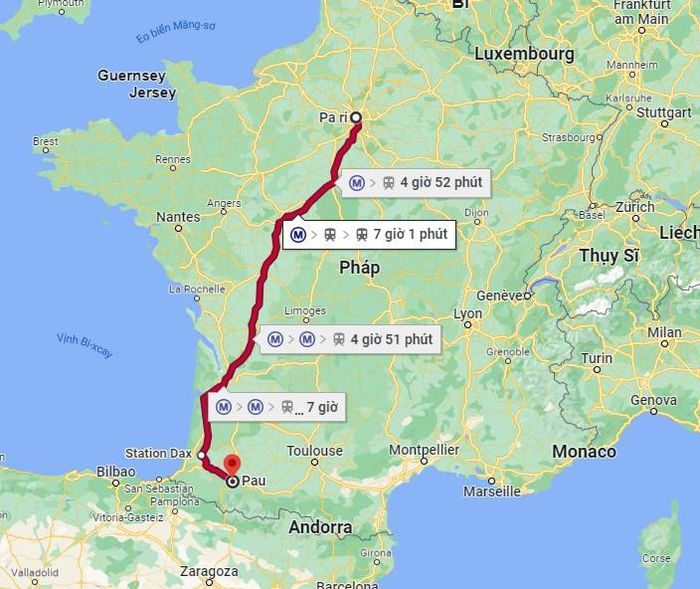 Quang Hải được cho là sẽ đi tàu từ Paris tới Pau