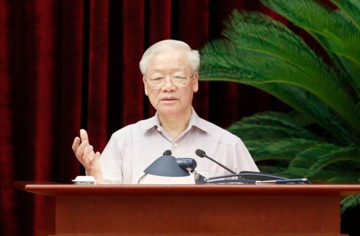 Tổng Bí thư Nguyễn Phú Trọng phát biểu chỉ đạo hội nghị. Ảnh: VIẾT CHUNG