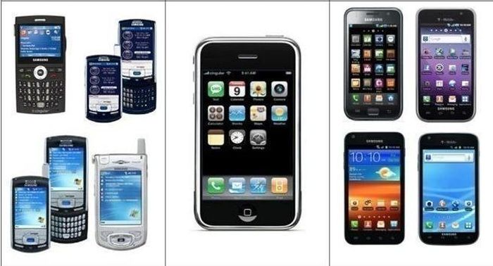  Sự ra đời của iPhone được ví như một cuộc cách mạng giúp thay đổi ngành công nghiệp di động. Thực tế điện thoại cảm ứng đã xuất hiện trước khi iPhone ra đời, nhưng nếu không có iPhone dẫn đầu, thì sự xuất hiện của kỷ nguyên điện thoại thông minh có lẽ đã không bao giờ xảy ra. Ảnh: Getty. 