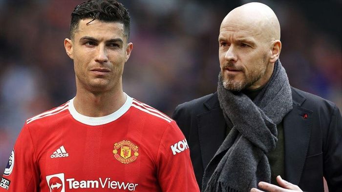 Đến lúc này, Ten Hag và Ronaldo vẫn chưa có buổi gặp chính thức. Ảnh: AFP