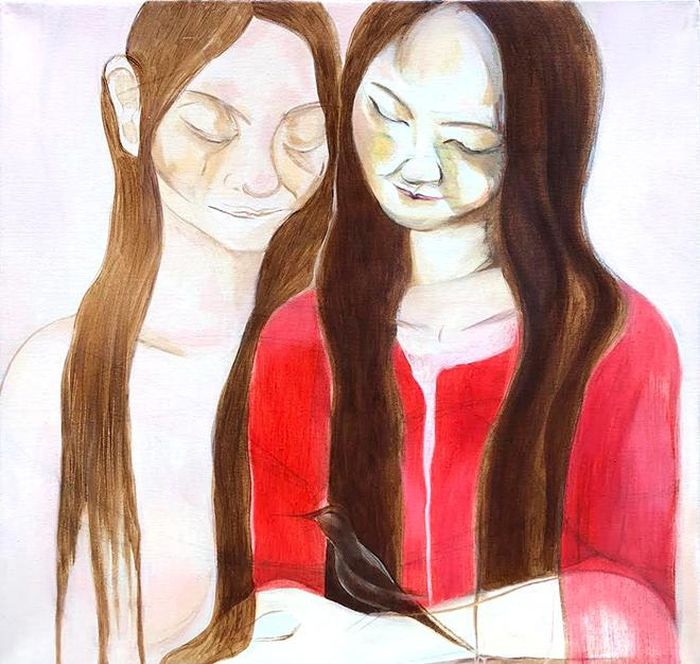 Bức tranh "Đêm" của Út Hoa