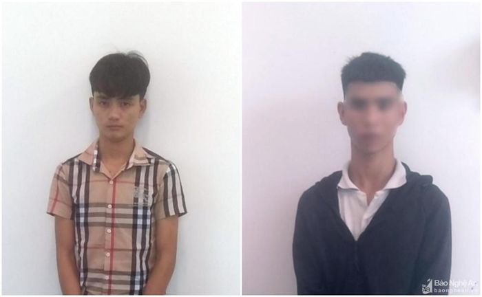 Hai đối tượng trộm xe lu bị bắt. Ảnh: Hồng Ngọc