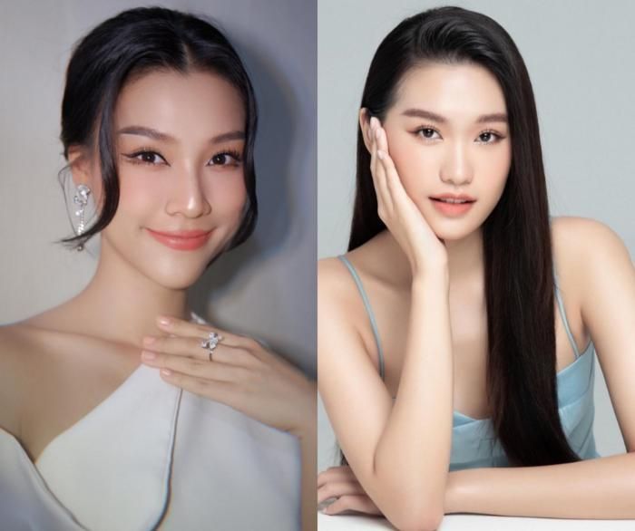 Hoành Oanh (trái) và Doãn Hải My (phải) đều sở hữu nét đẹp trong trẻo, tinh khôi nên khuôn mặt có nhiều nét tương đồng.