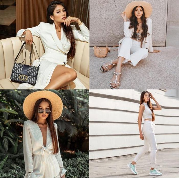  Với gam màu trắng, Thảo Nhi Lê thường chịu khó mix cùng nhiều phụ kiện hơn. Cô nàng đặc biệt yêu thích những chiếc nón cói rộng vành và hoa tai bản to. Hè năm nay, những set trang phục all white cũng đang trở thành xu hướng cho những cô nàng yêu thích sự đơn giản nhưng vẫn hiện đại. 
