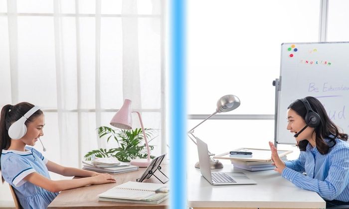  Năm 2021, Trung Quốc thực hiện chính sách giảm kép nhằm siết chặt quản lý việc dạy, học thêm, khiến nhu cầu về thiết bị học thông minh tăng lên. Ảnh: Global Times. 