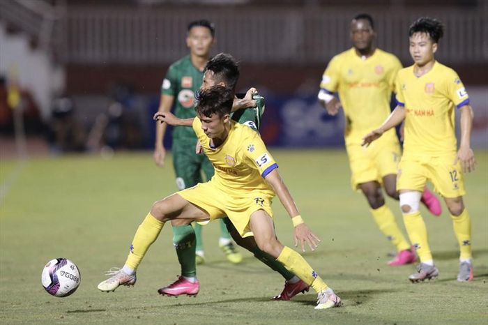 Ở mùa giải trước, Nam Định thắng đậm Sài Gòn 3-0. Ảnh: VPF