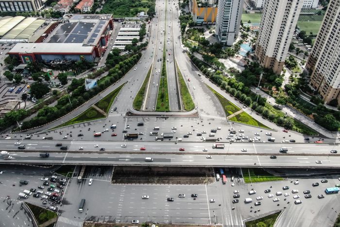 Toàn cảnh nút giao có hầm chui độc đáo ở Thủ đô