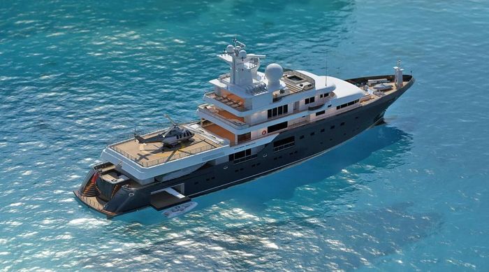 Tốc độ tối đa của tàu là 16 hải lý/giờ, phạm vi hoạt động tối đa lên tới 6.000 hải lý (nếu chạy ở tốc độ tiết kiệm nhiên liệu) với 2 động cơ diesel Caterpilla. Ảnh: Boat International.